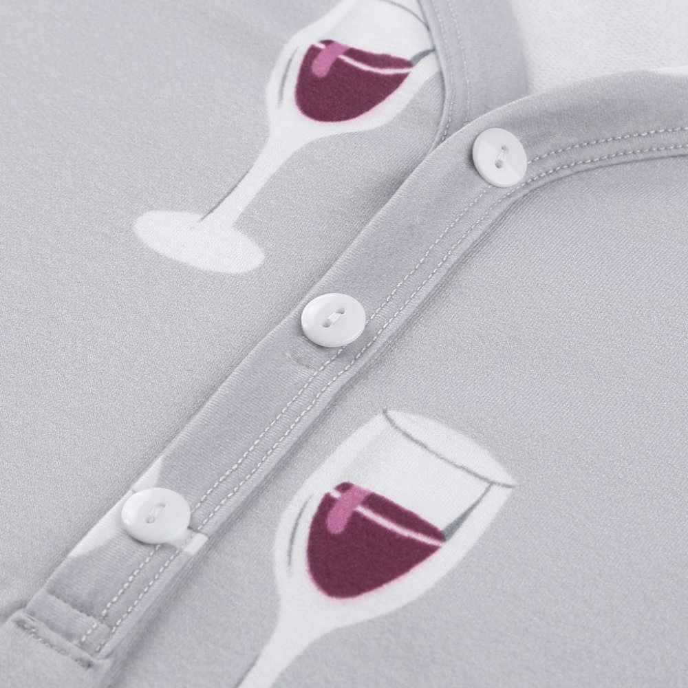 Trendy WINE Glass Pajamas Lounge Set - Picture 12 of 15